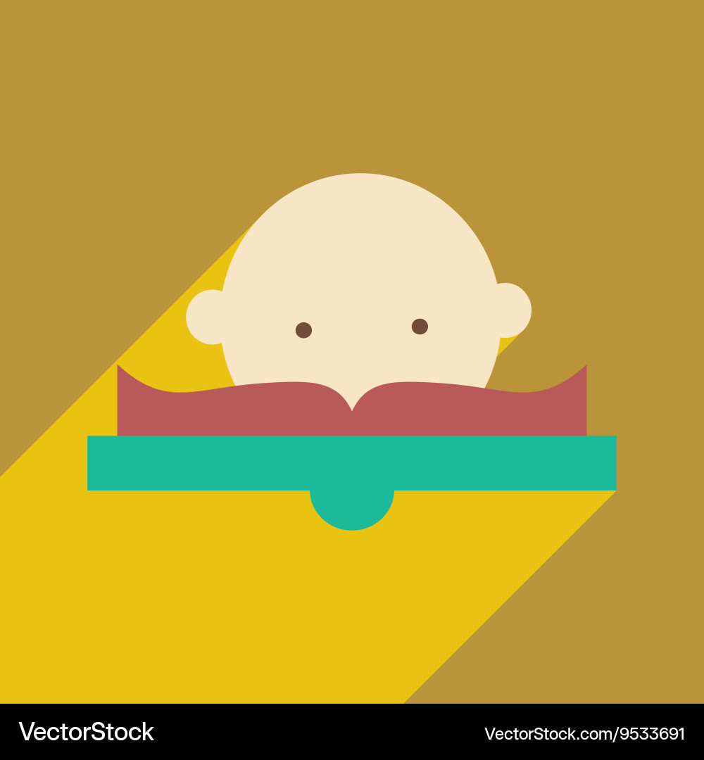 Flat with shadow icon and mobile application vector image