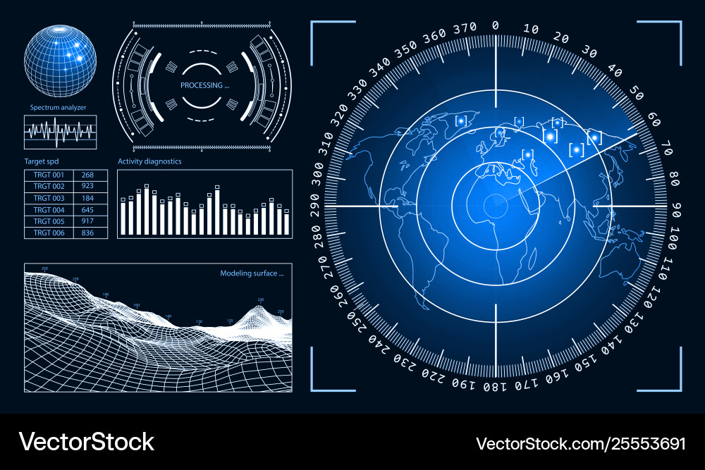 Futuristische Benutzeroberfläche Hud Tech Elemente Futuristische Benutzeroberfläche Hud Tech Elemente vektorbild