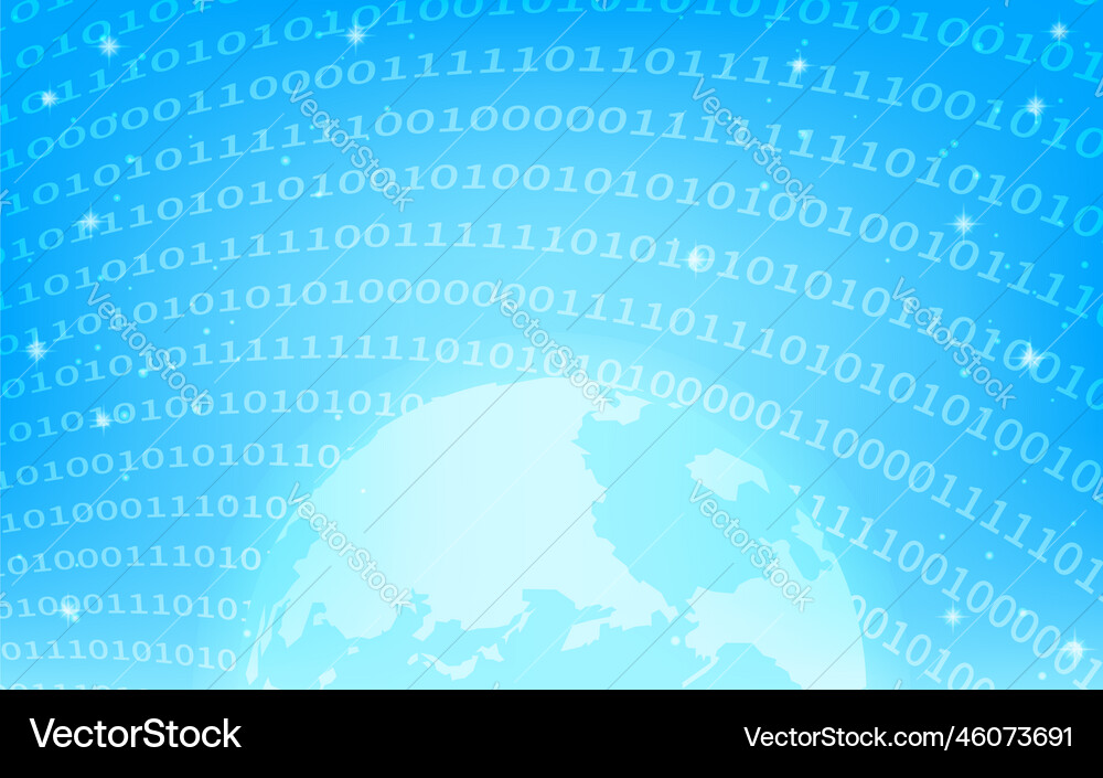 Global business image glowing earth and binary Global business image glowing earth and binary vector image
