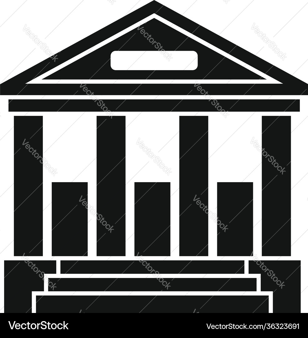 Judge building icon simple style Judge building icon simple style vector image