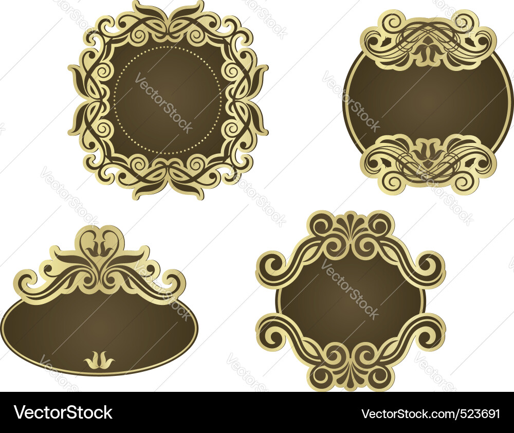 Retro frames vector image