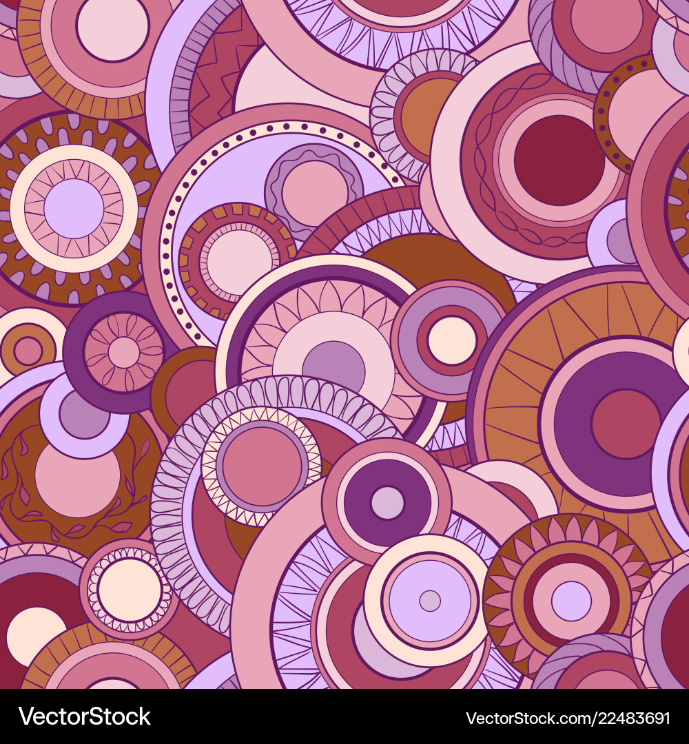 Seamless background with abstract circles vector image