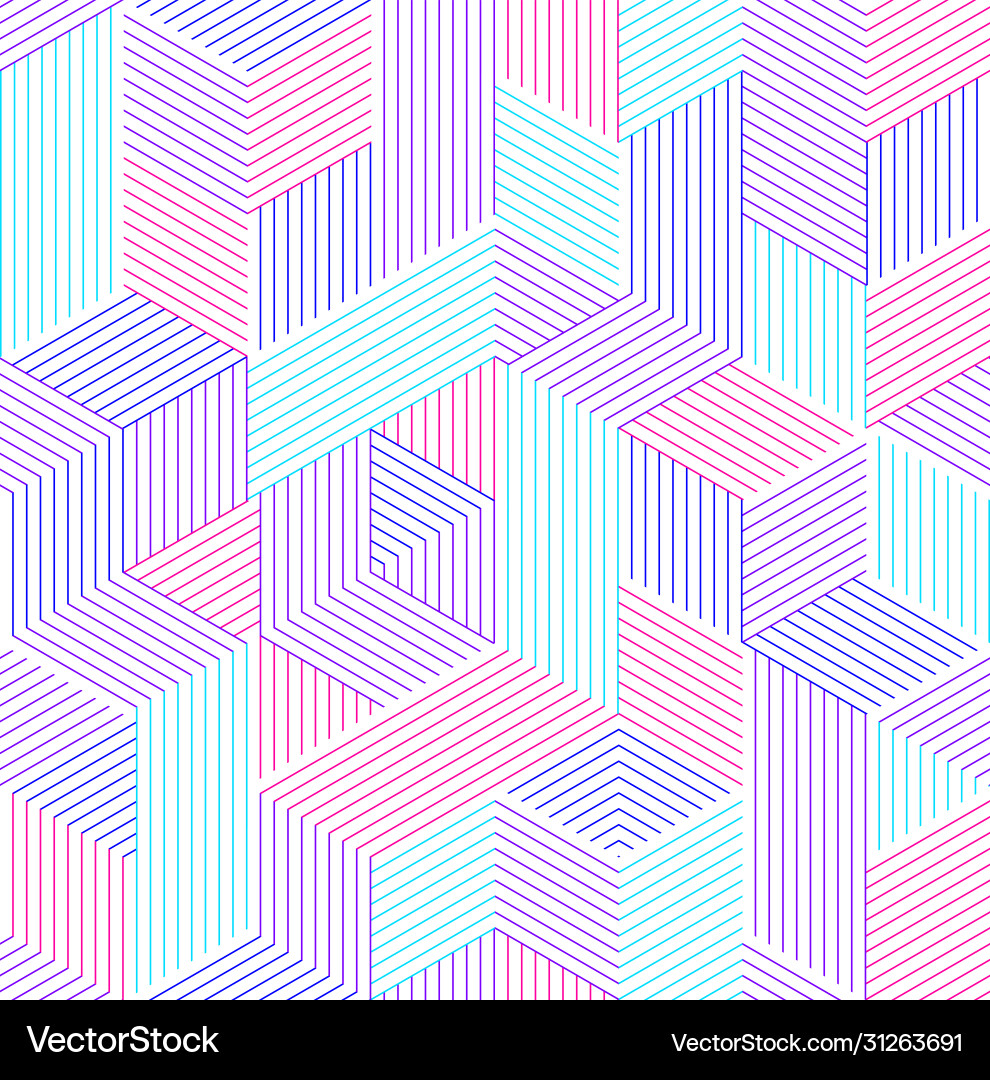 Seamless isometric lines geometric pattern 3d Seamless isometric lines geometric pattern 3d vector image