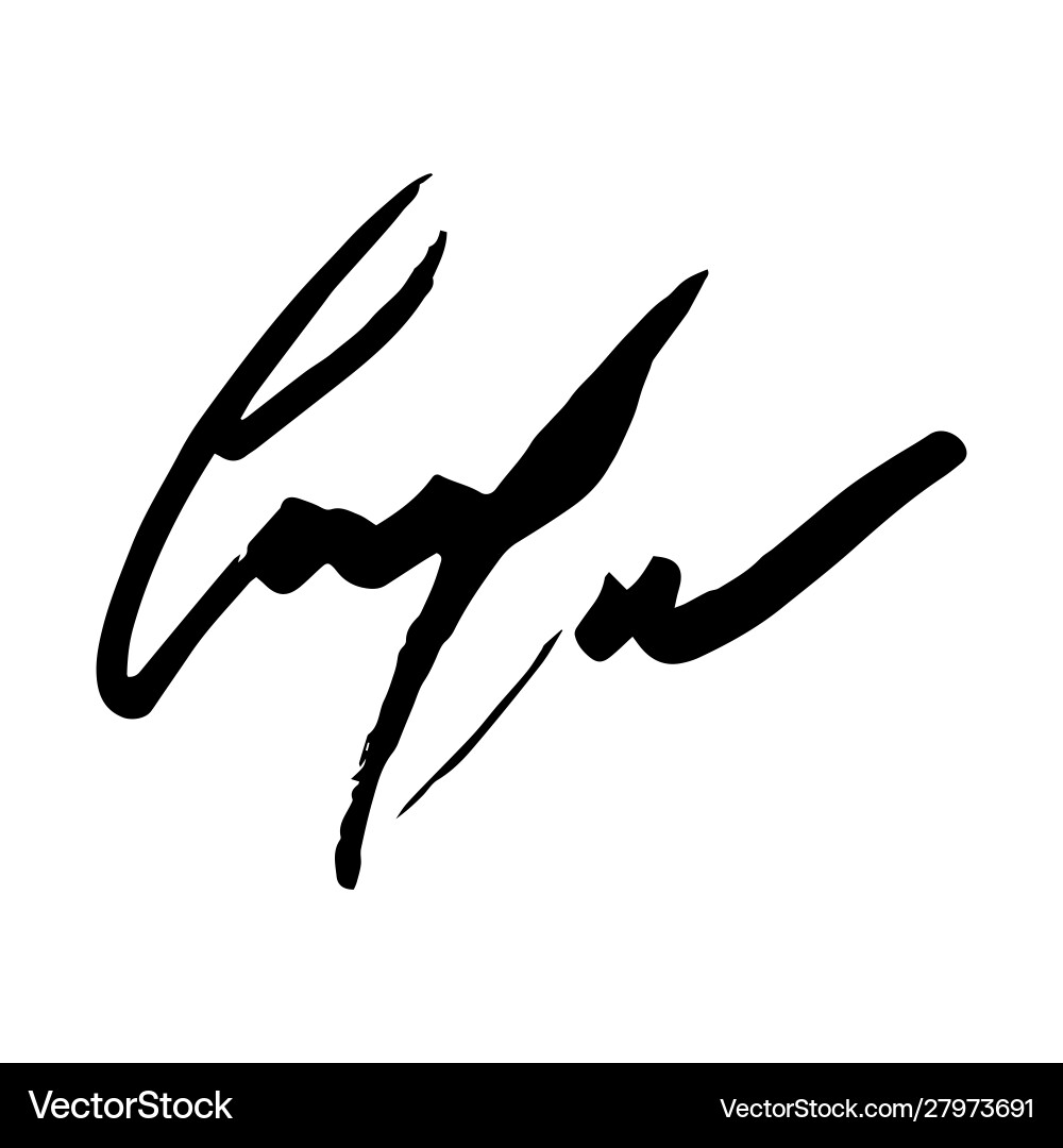 Unreadable handwriting font signature text Unreadable handwriting font signature text vector image