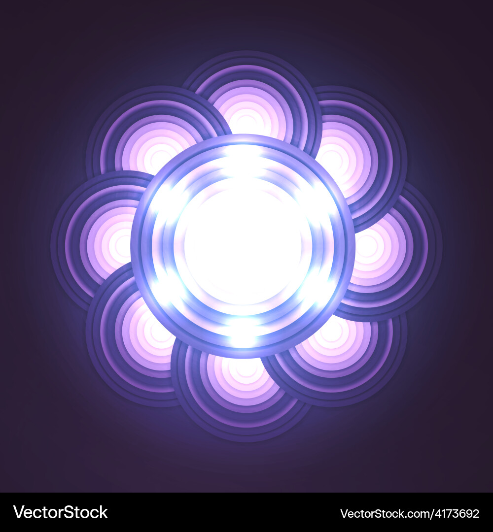 Abstract shiny circle frame with space for text Vector Image