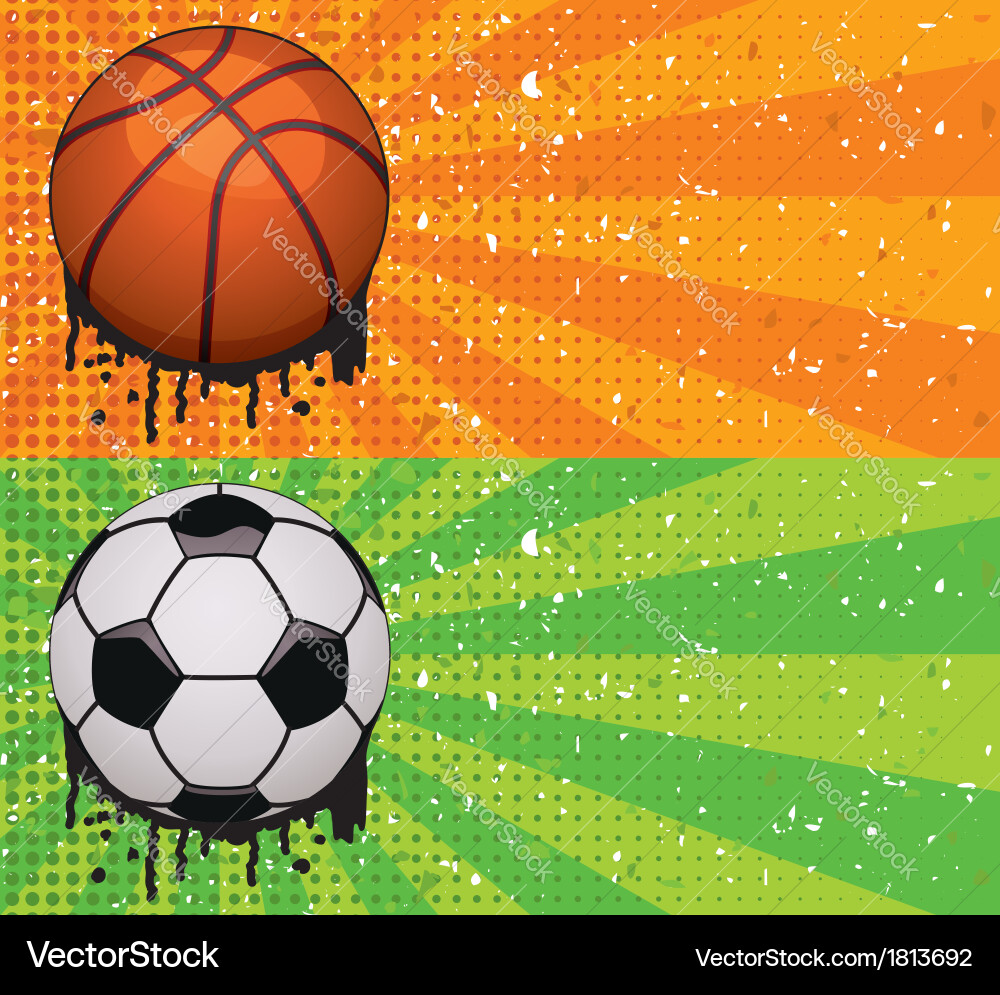 Basketball and Soccer Backgrounds – Royalty-Free Vector | VectorStock, image size:1000x995