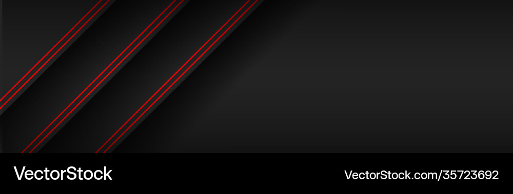 Black modern material header with diagonal lines Black modern material header with diagonal lines vector image