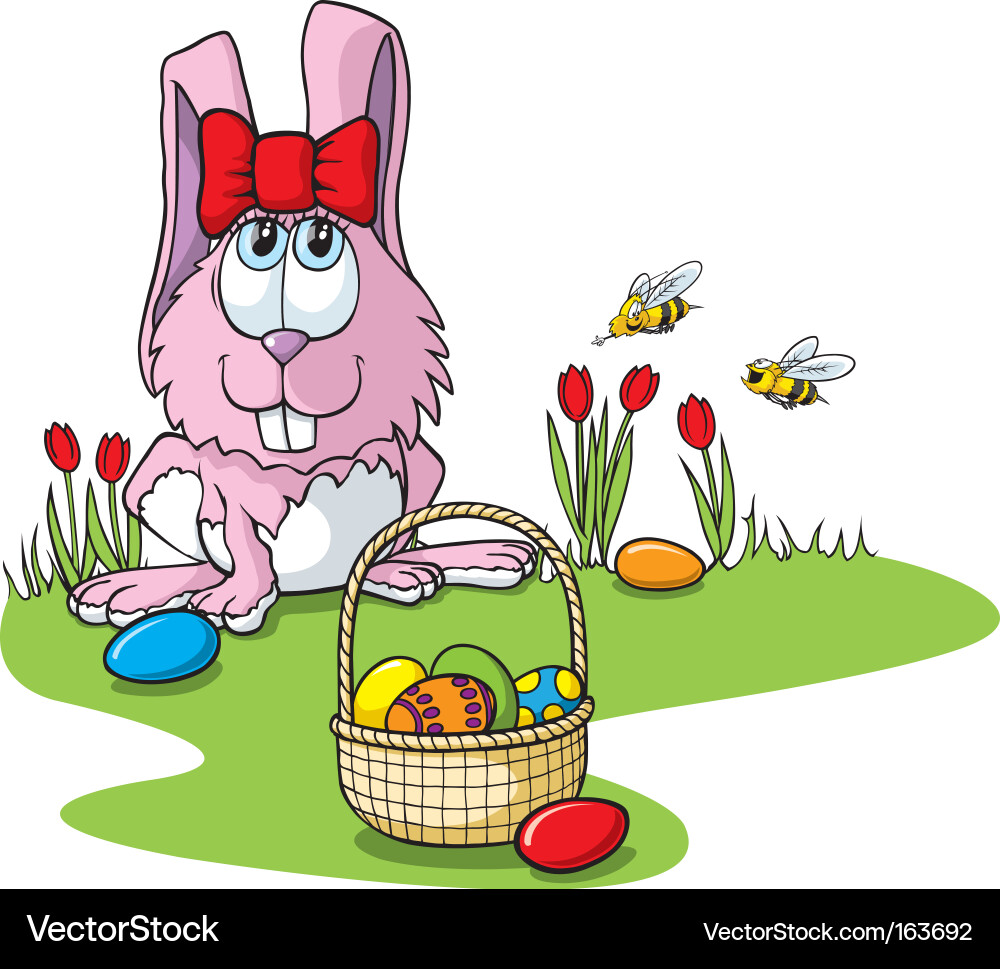Easter bunny Vector Image