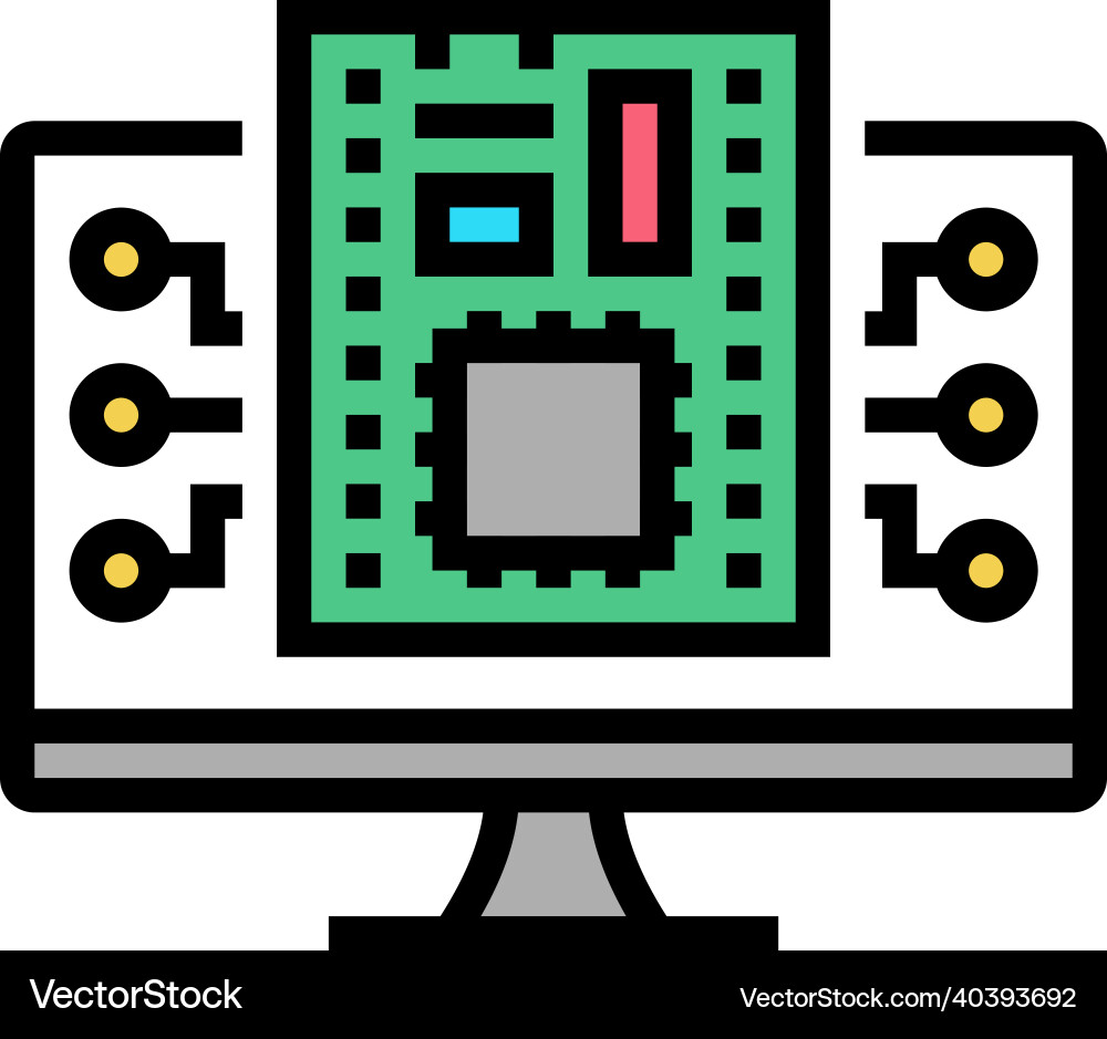 Firmware software color icon Firmware software color icon vector image