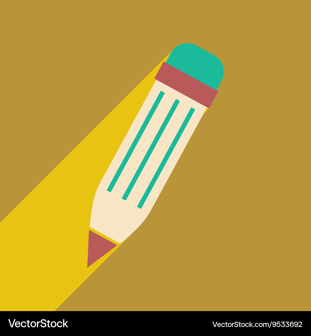 Flat with shadow icon and mobile application Vector Image