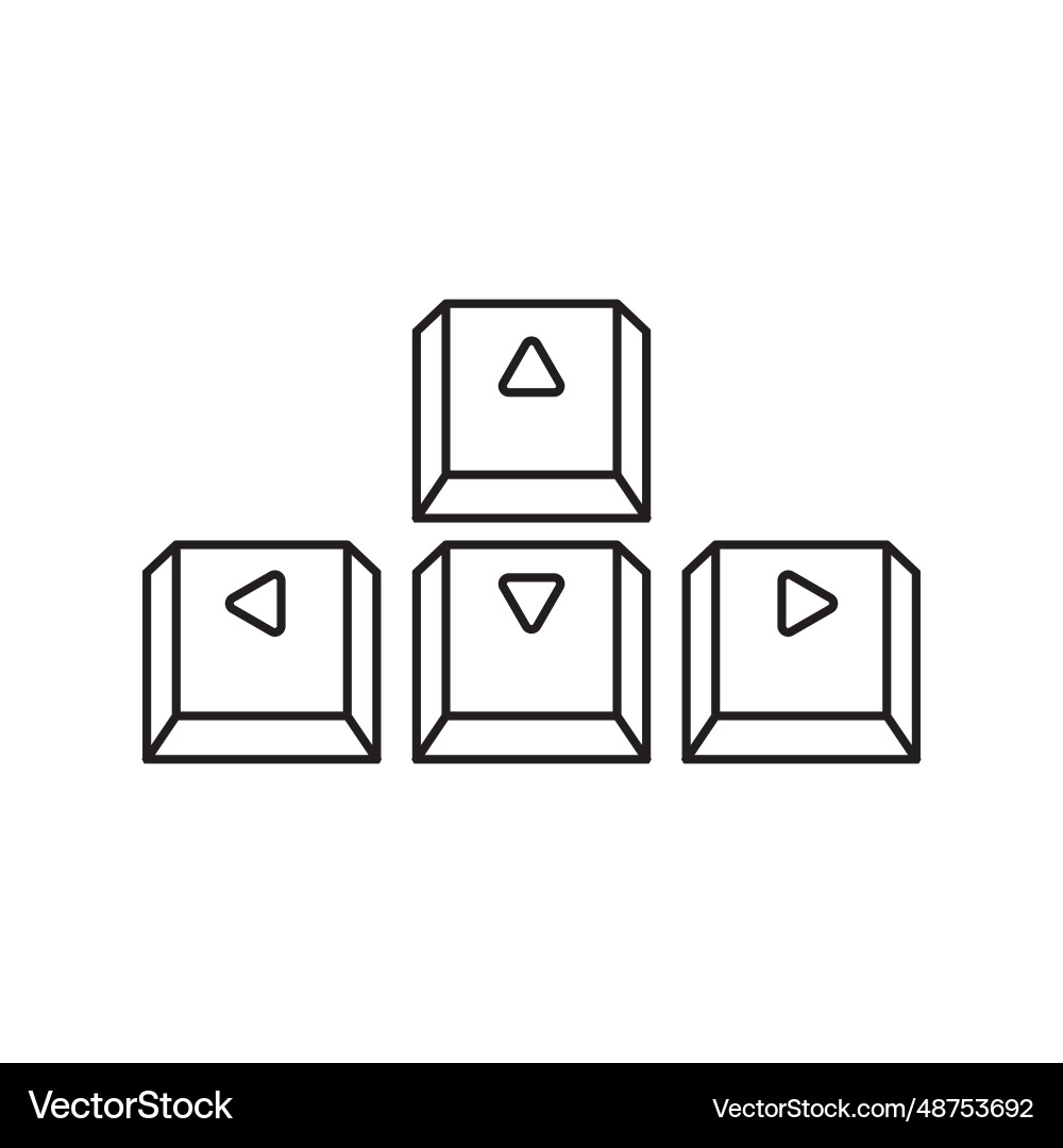 Keyboard button icon Keyboard button icon vector image