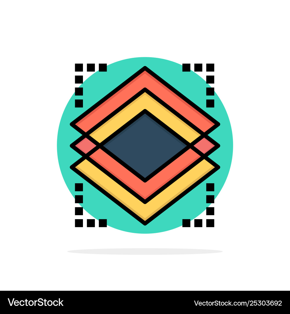 Layers object layer server abstract circle Layers object layer server abstract circle vector image
