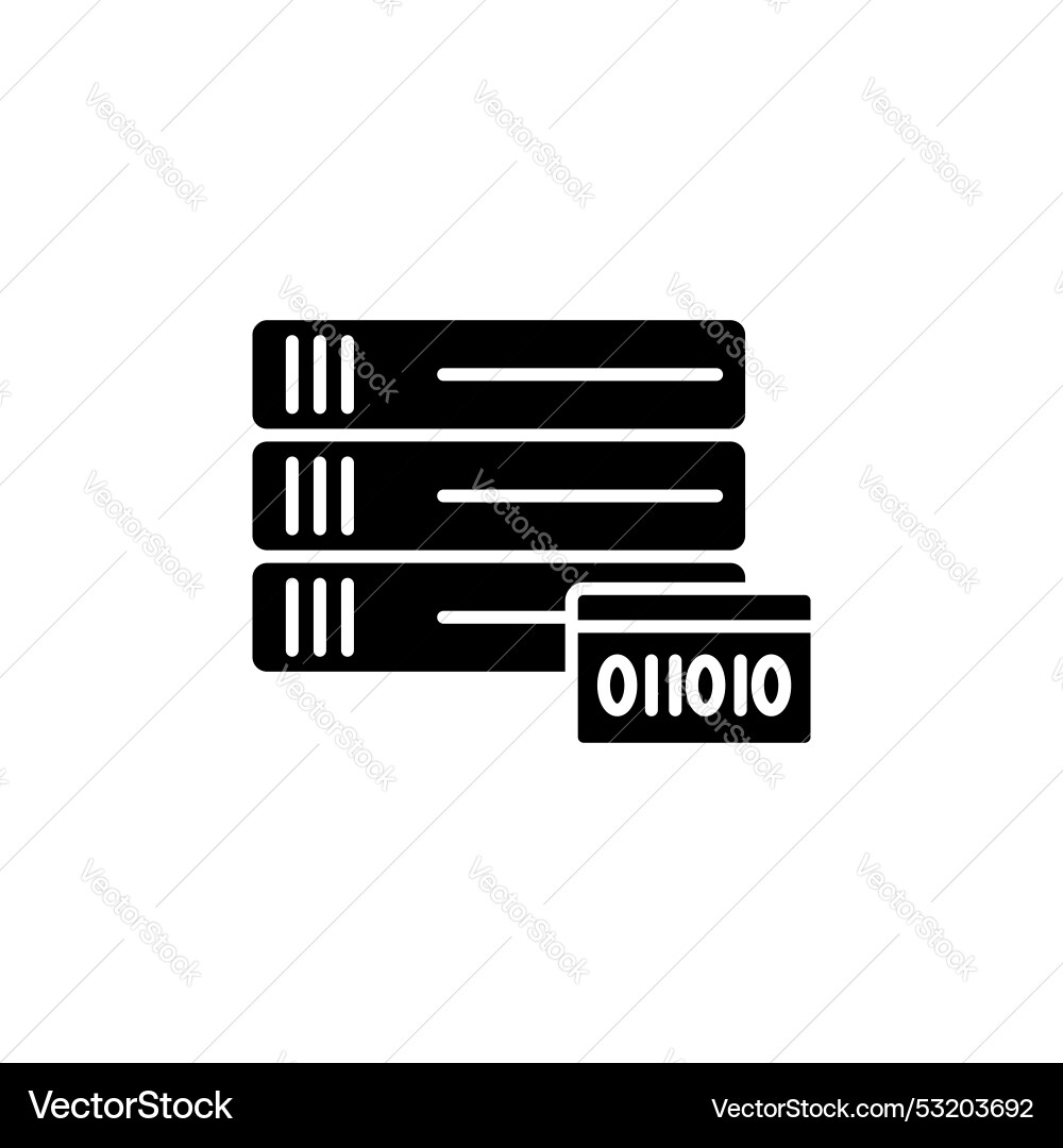 Master data icon set management server Master data icon set management server vector image