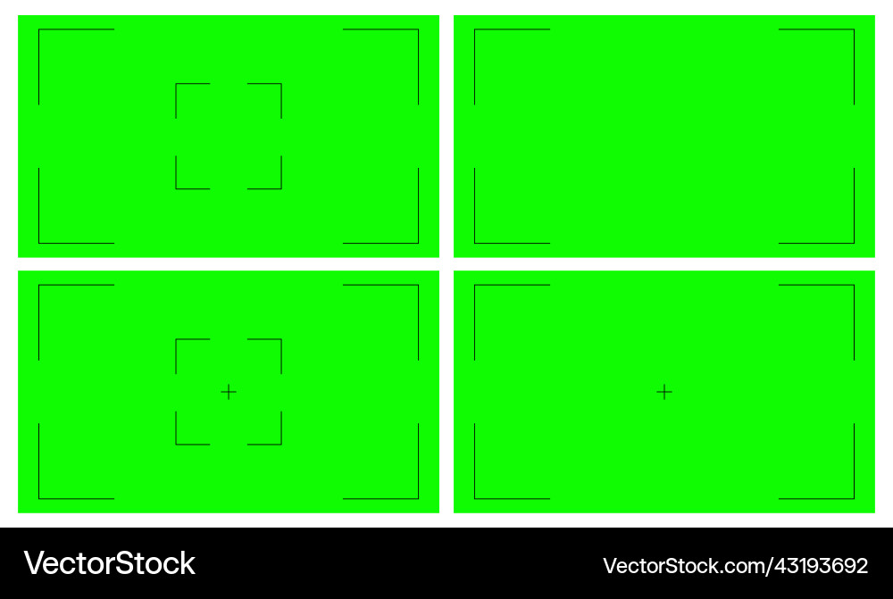 Set of green screen blank background empty Set of green screen blank background empty vector image
