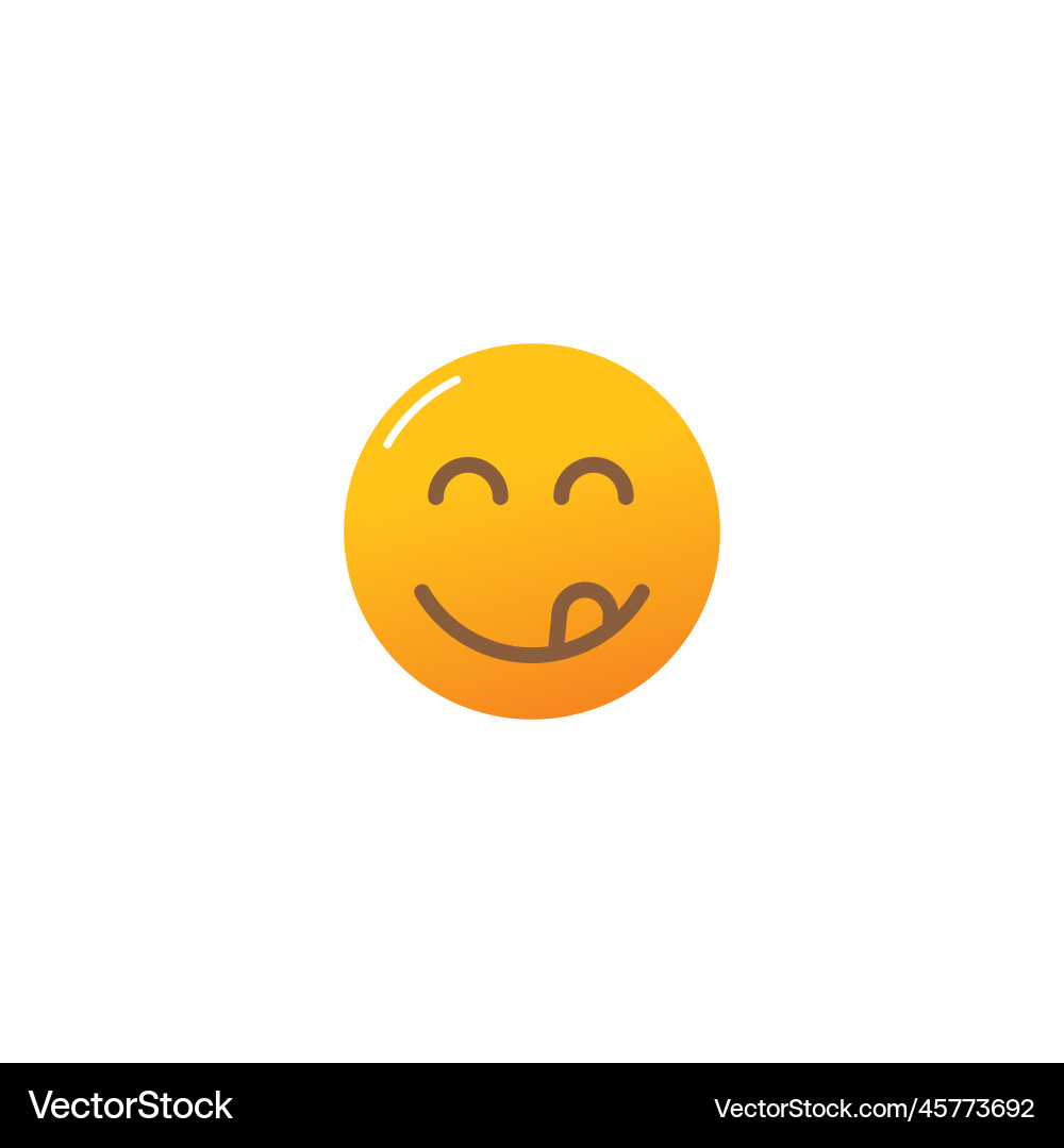 Yummy Lächeln Emoticon Symbol Vorlage Yummy Lächeln Emoticon Symbol Vorlage vektorbild