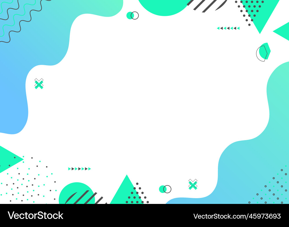 Abstract geometric background with memphis element Vector Image