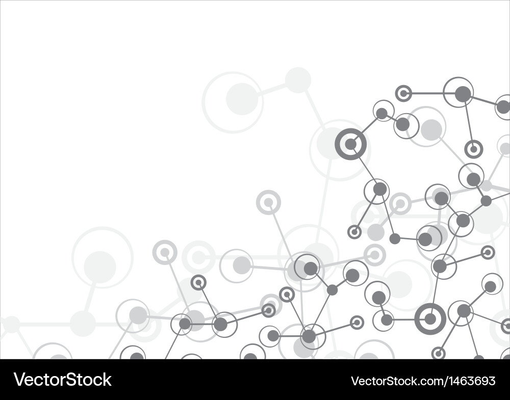 Abstract molecular structure background Vector Image