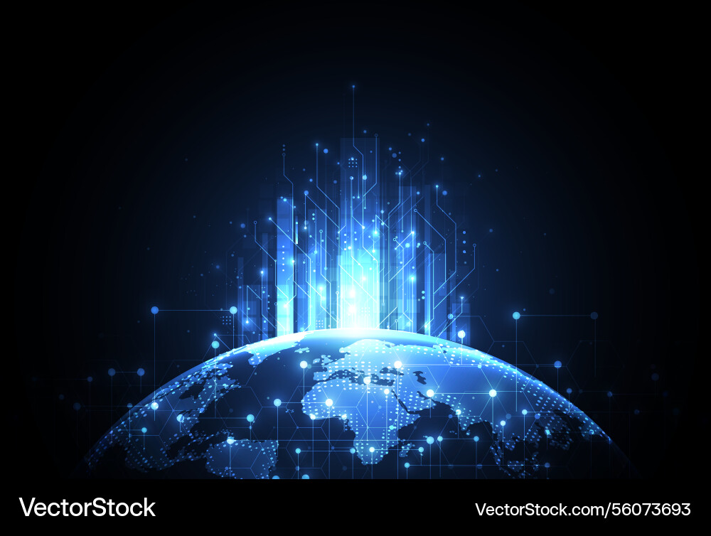 Abstract technology global network connection Abstract technology global network connection vector image