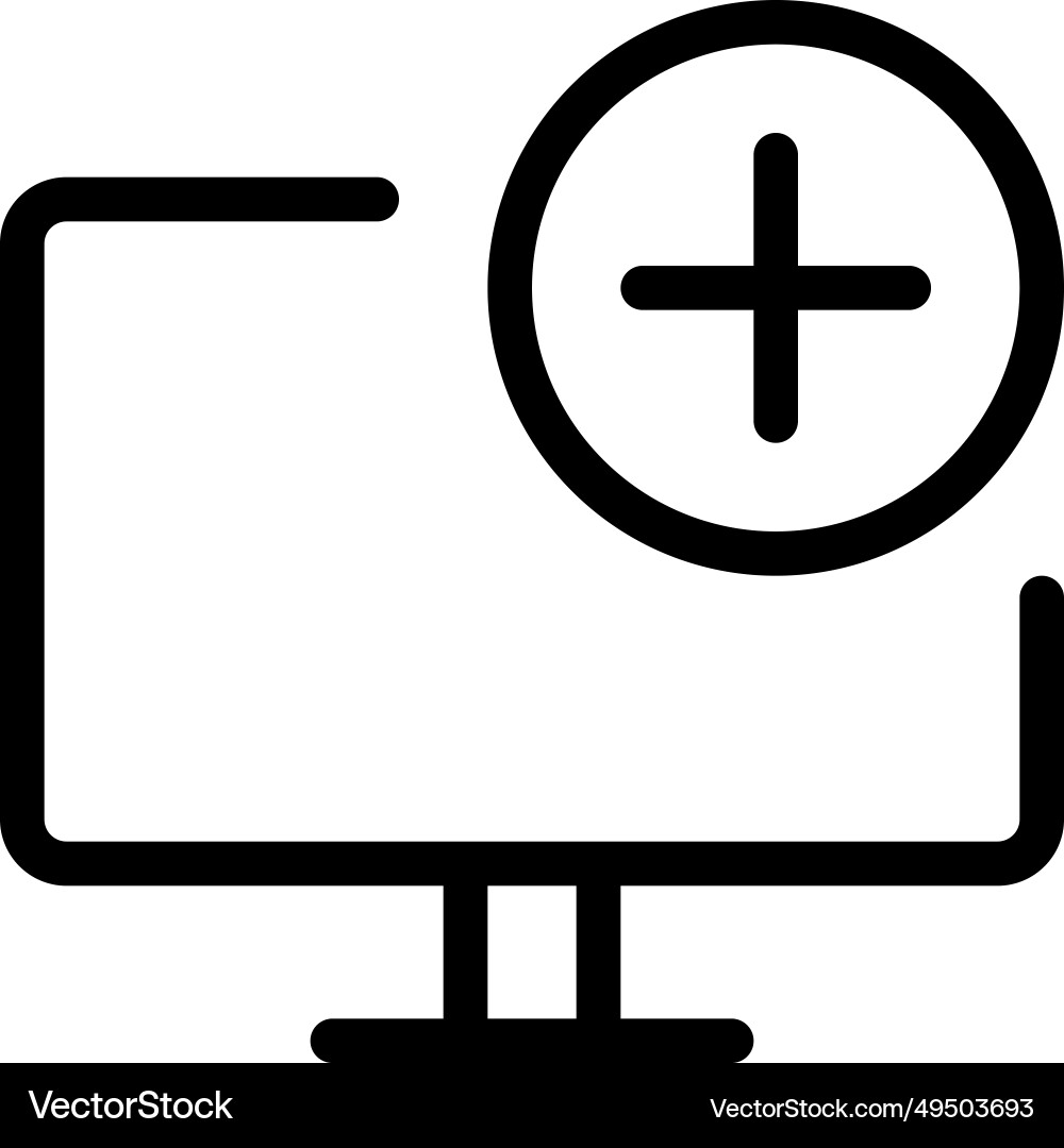 Adding or enhancing features on the monitor Vector Image