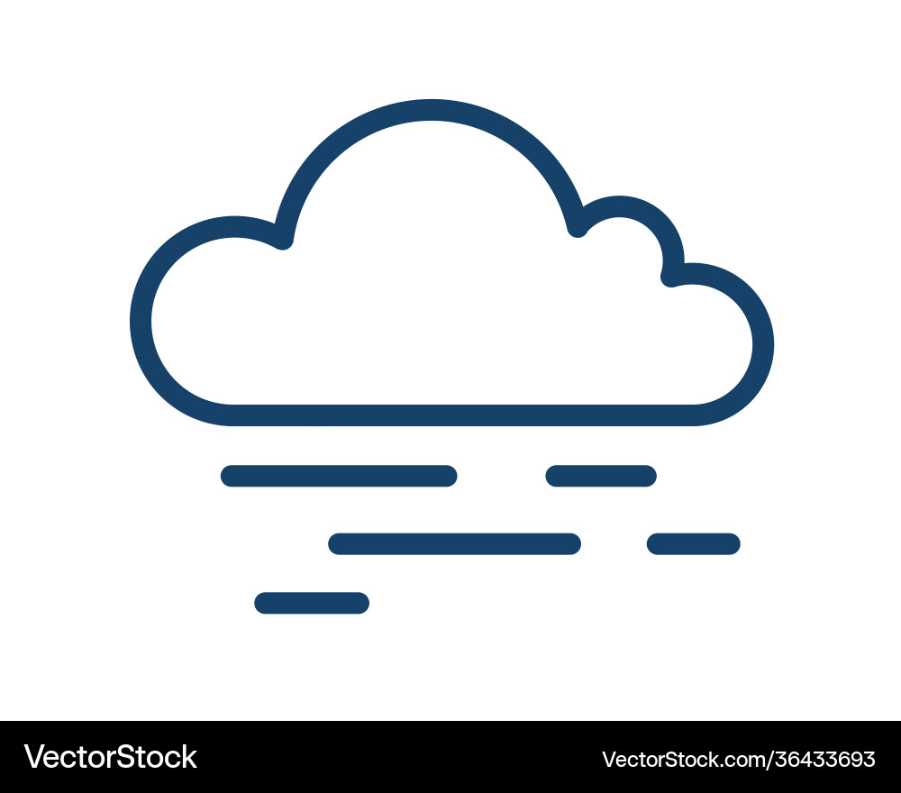 Cloud with abstract lines fog or haze simple vector image