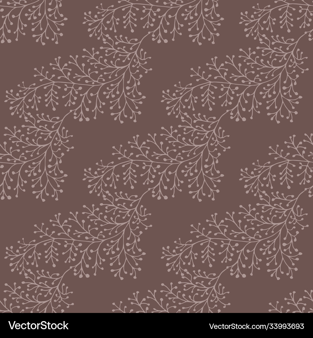 Damask Wild Grass Pattern Vector Image