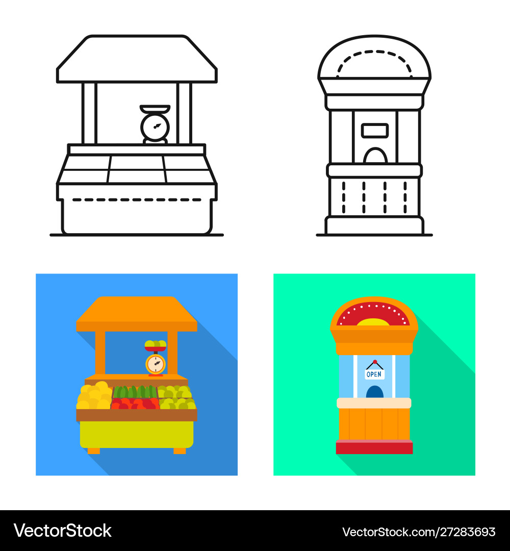 Design amusement and store icon set Vector Image