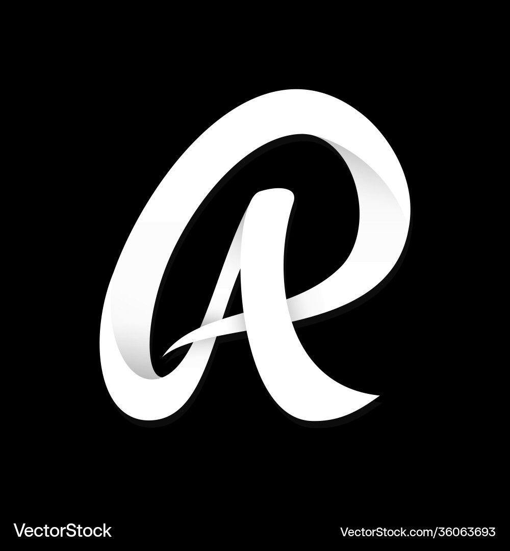 Elegant AR Initial Symbol vector image