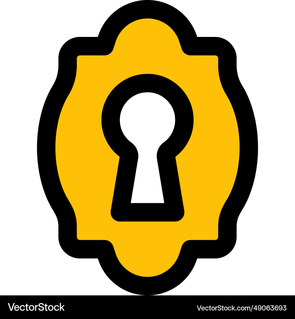 Entry point for key in lock vector image