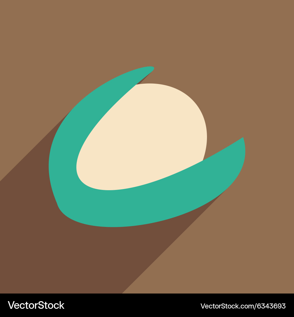 Flat with shadow icon and mobile application vector image