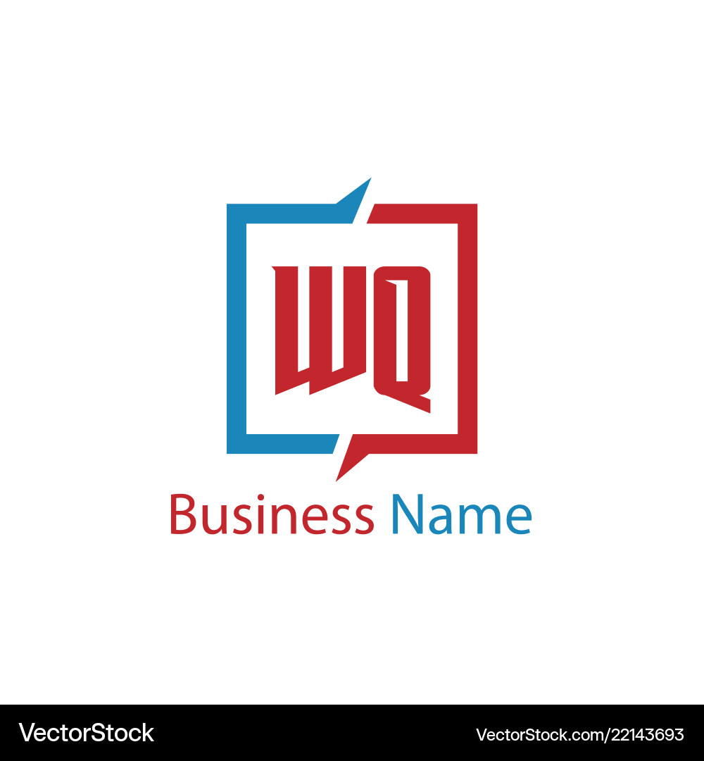 Initial letter wq logo template design Initial letter wq logo template design vector image