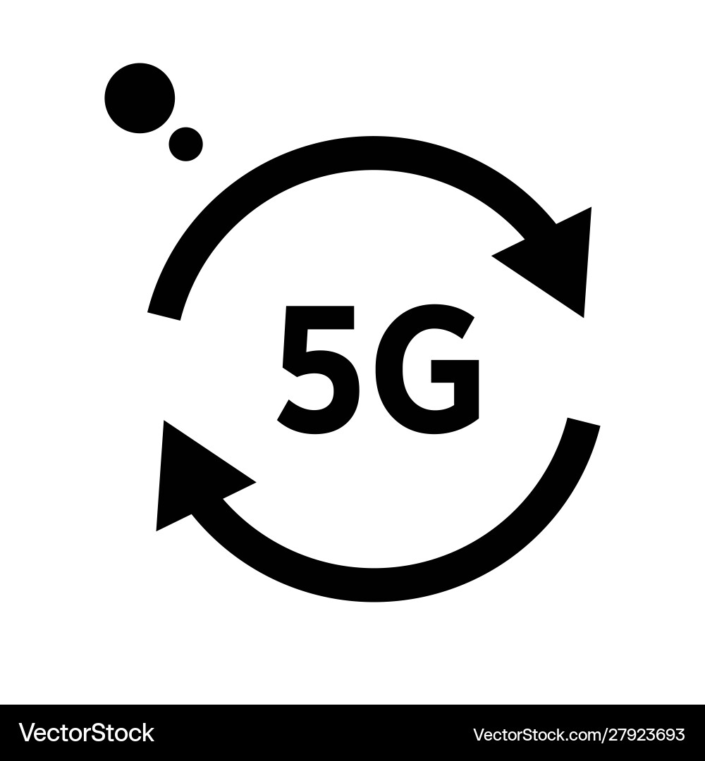 Internet connection 5g wireless network isolated Internet connection 5g wireless network isolated Vector Image