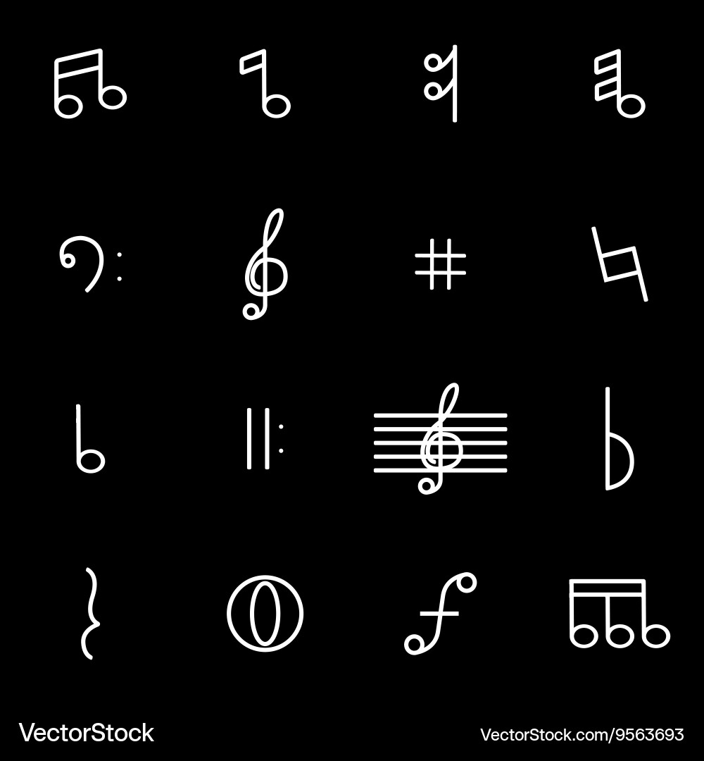 Line notes icon set vector image