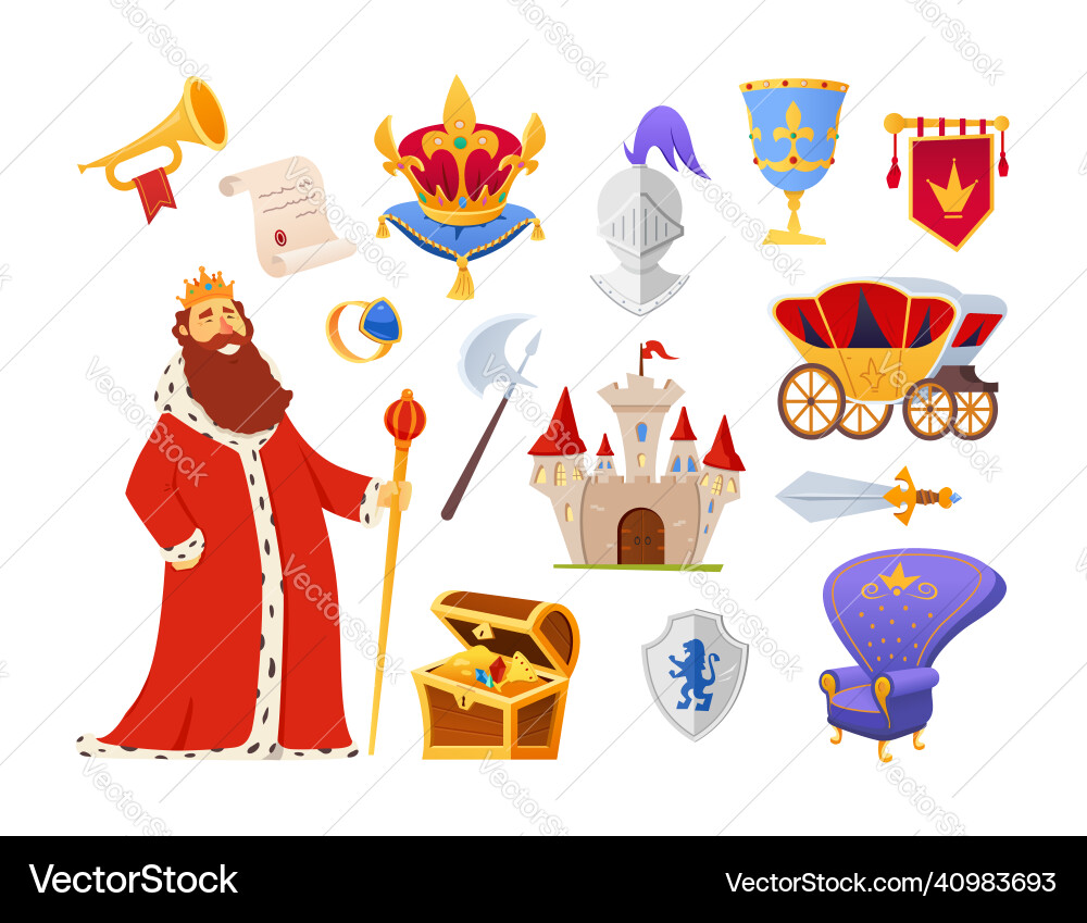 Medieval kingdom - modern flat design style object Medieval kingdom - modern flat design style object vector image