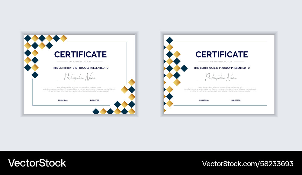 Modern Certificate Template Vector Image