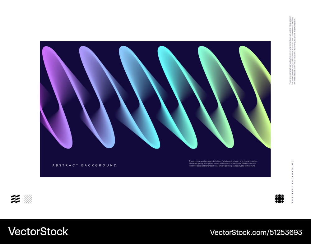 Modern color gradient flowing wave line vector image