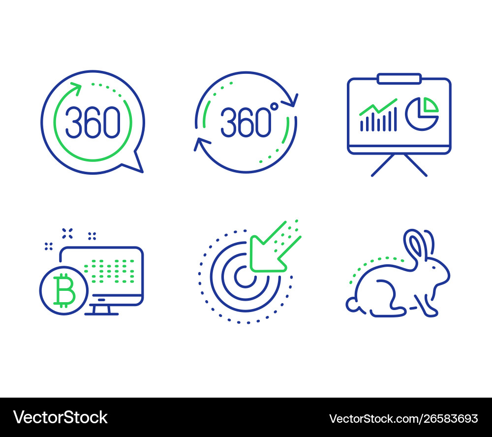 Presentation bitcoin system and 360 degrees icons Presentation bitcoin system and 360 degrees icons vector image