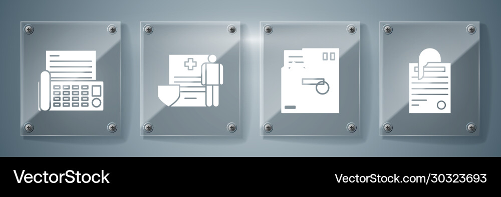 Set file document and paper clip ordered envelope Set file document and paper clip ordered envelope vector image