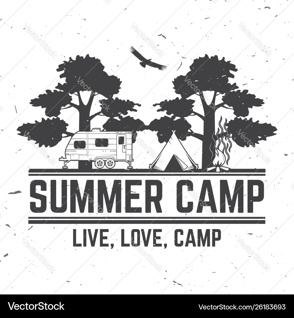 Sommercamp Konzept Sommercamp Konzept vektorbild