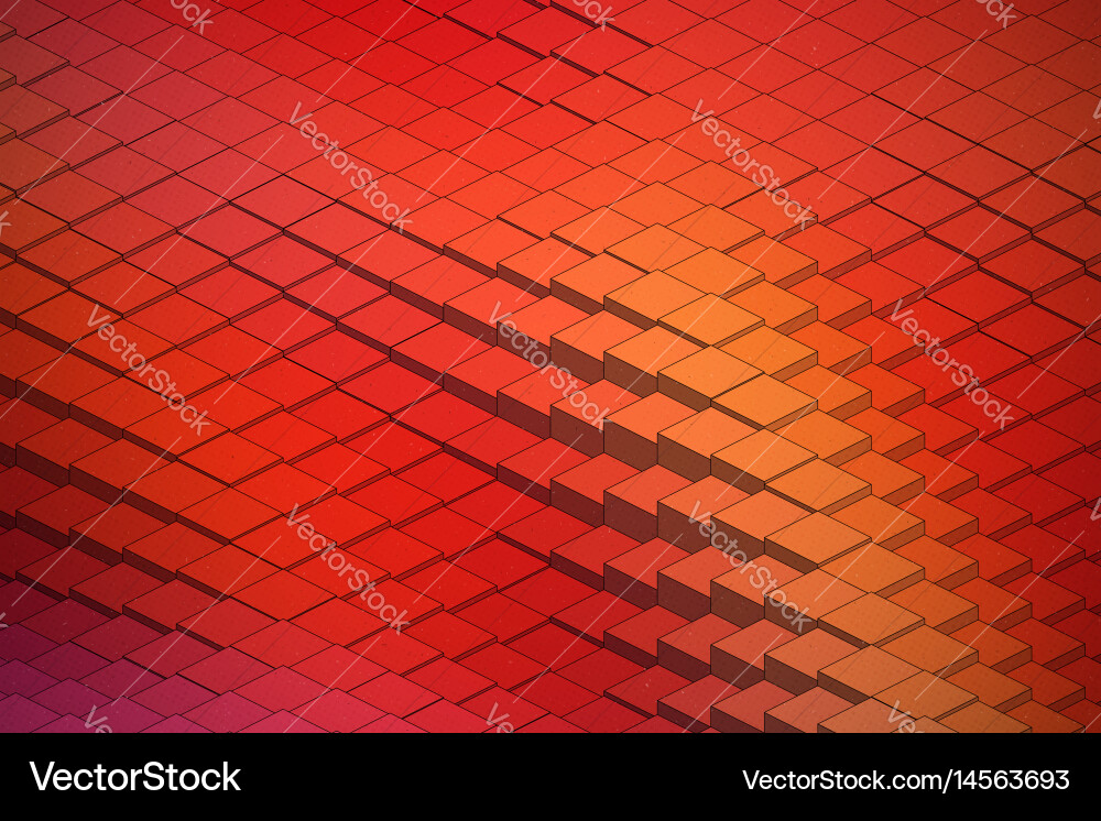 Technological Cube Grid Background vector image