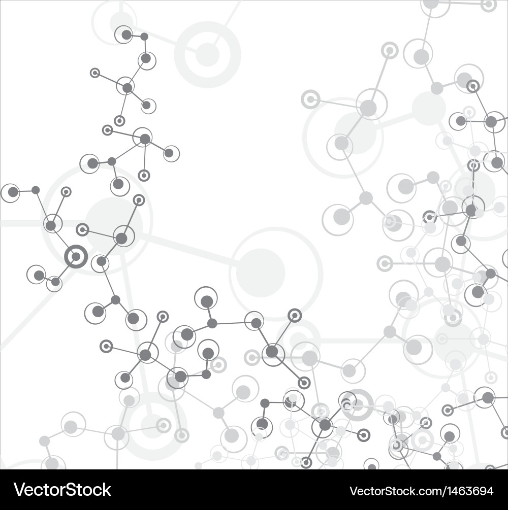 Abstract molecular structure background vector image