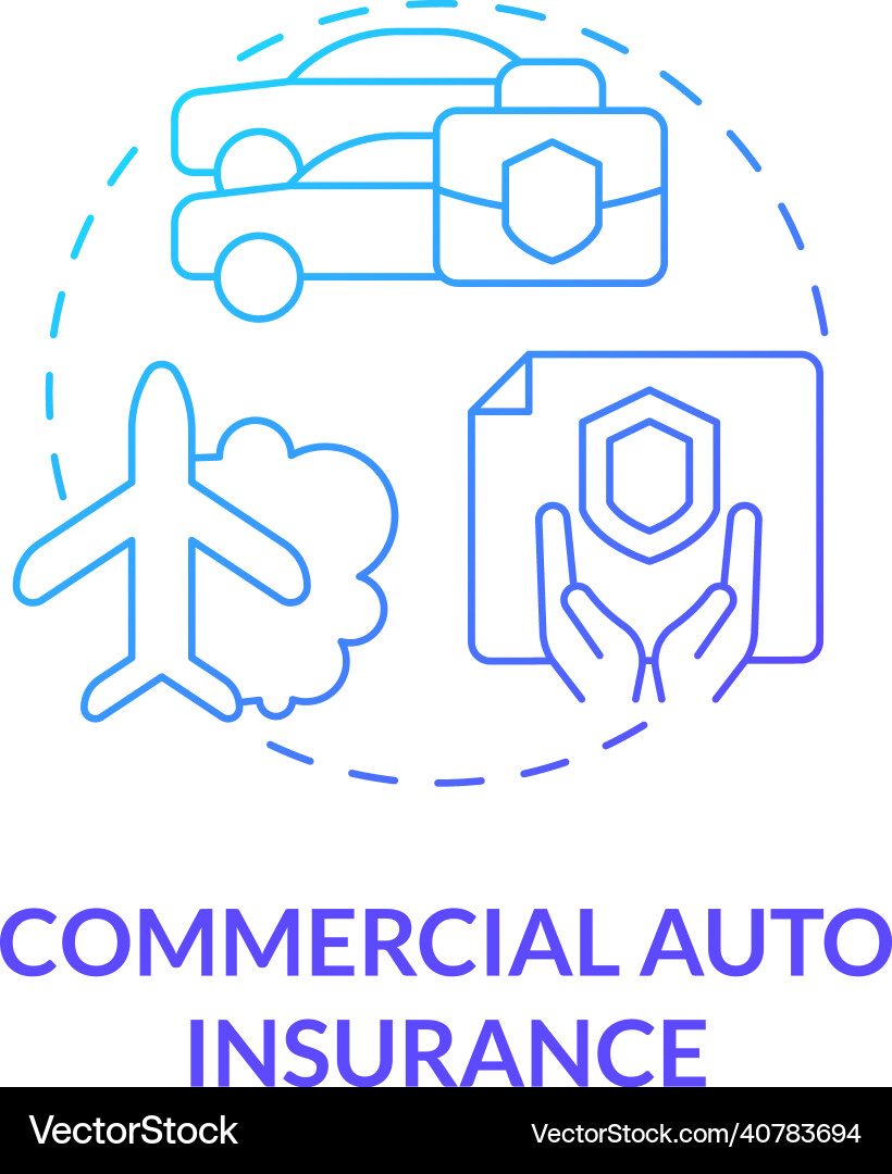Commercial Auto Insurance Icon vector image