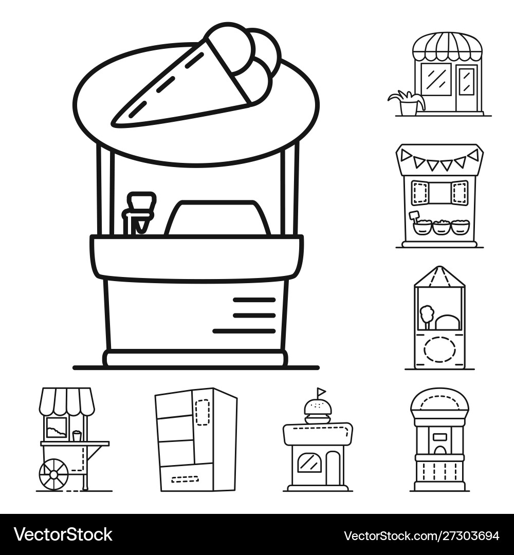 Design vending and public symbol Design vending and public symbol vector image