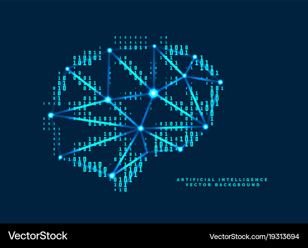 Digital Neural Network Abstract vector image