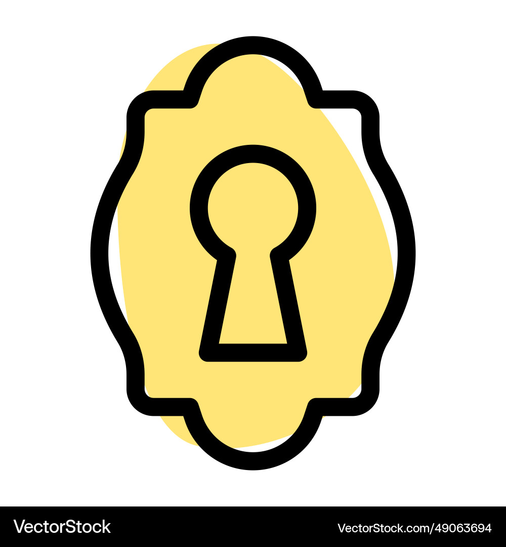 Entry point for key in lock vector image