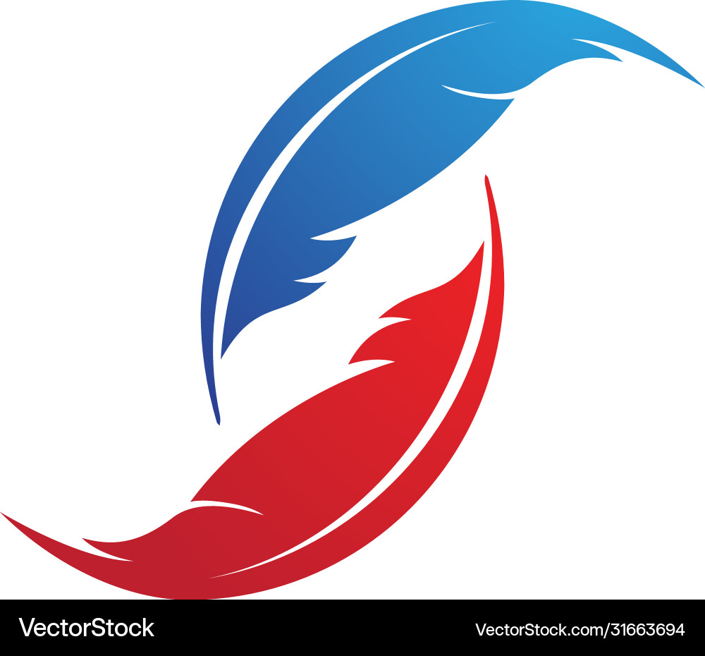 Feather pen icon template Royalty Free Vector Image