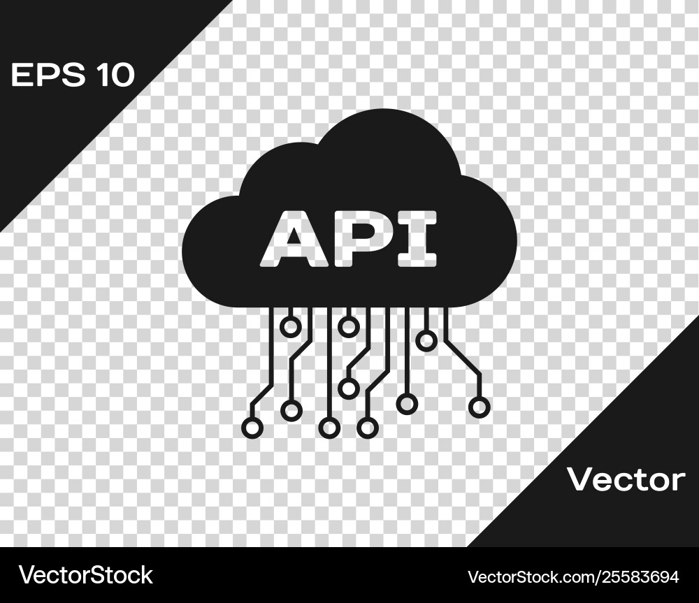 Grey cloud api interface icon isolated Grey cloud api interface icon isolated vector image
