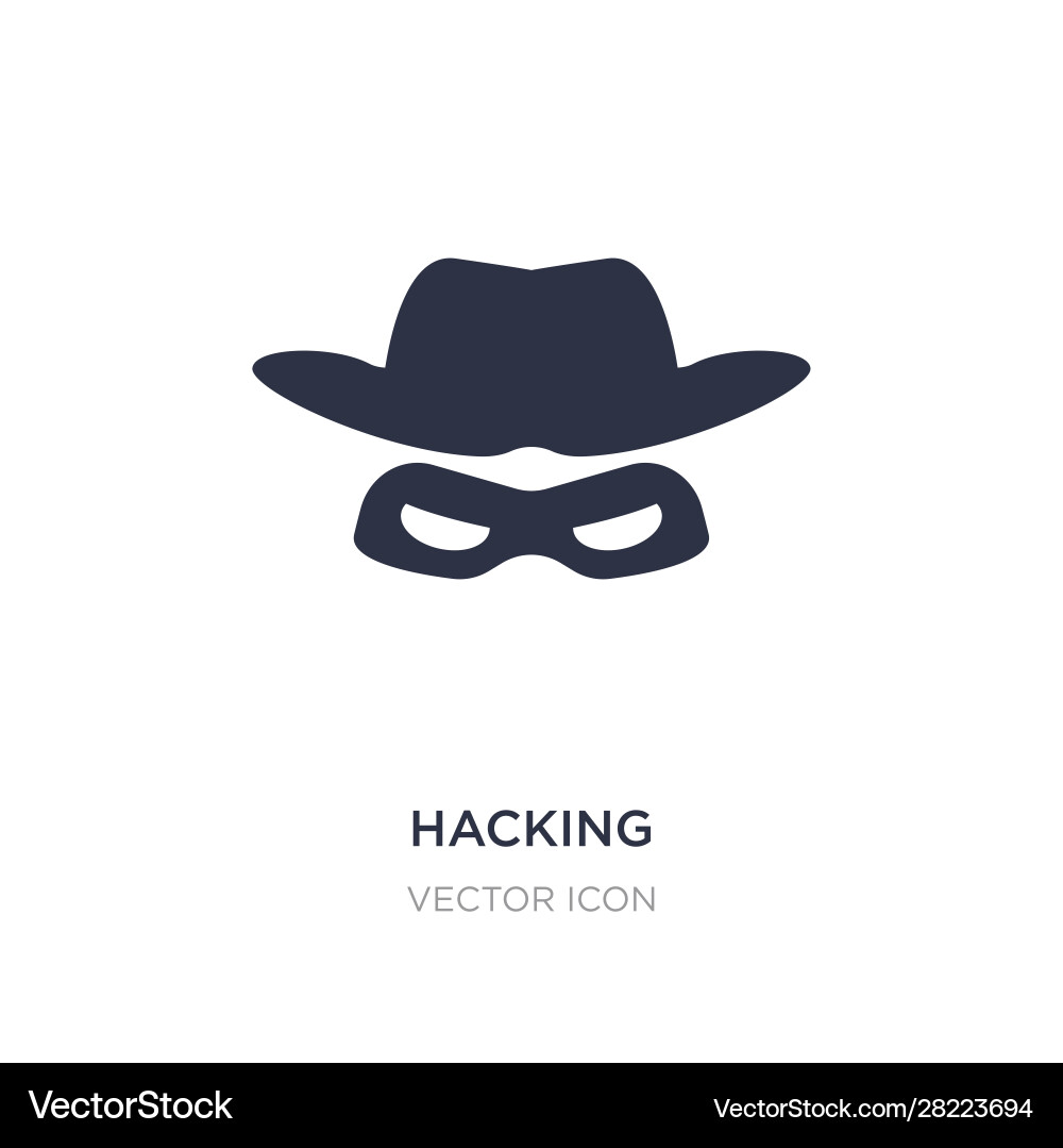 Hacking icon on white background simple element vector image
