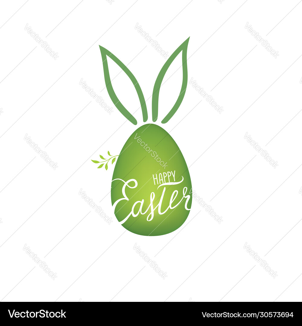 Happy easter Grußkarte mit Ei und Kaninchen Happy easter Grußkarte mit Ei und Kaninchen vektorbild