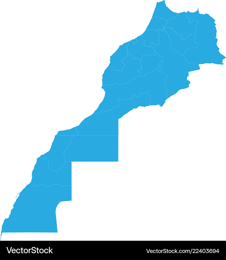 Karte von morocco Western sahara high detail Karte von morocco Western sahara high detail vektorbild