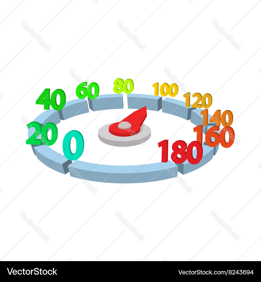 Measuring device with scale icon cartoon style vector image